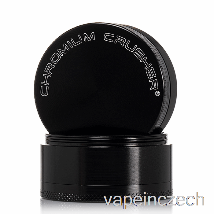 Chromový Drtič 2,2palcový 4dílný Mlýnek Black Vape Bez Nikotinu
